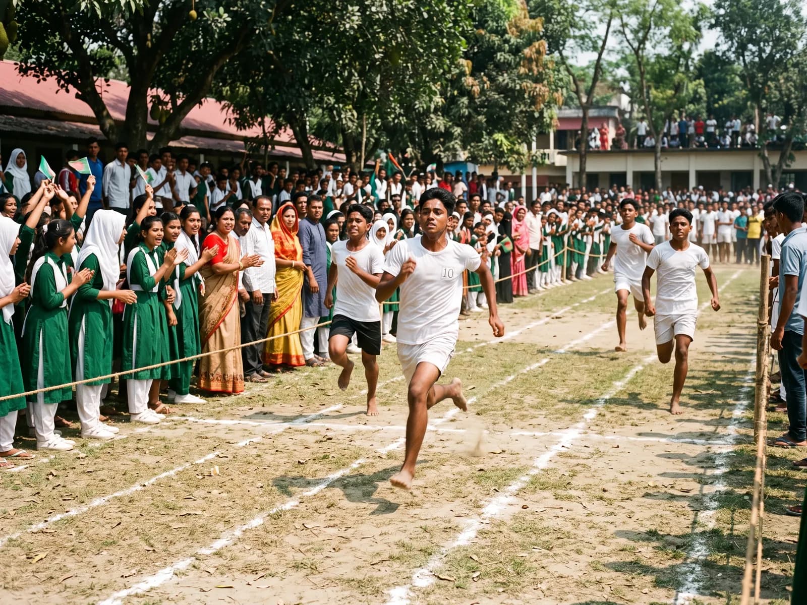 Sprint race on annual sports day